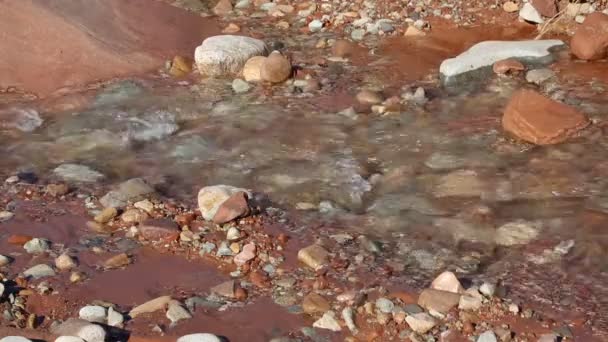 流れる水と岩 — ストック動画