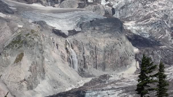 Ледники и водопады — стоковое видео