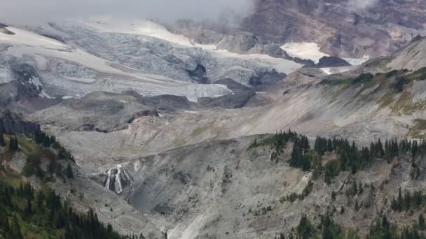 Bergssidan - Mt Rainier — Stockvideo