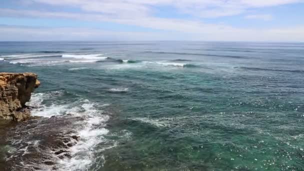 太平洋 - カウアイ島の崖 — ストック動画