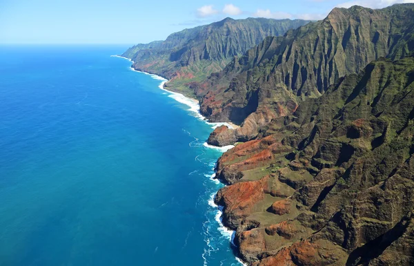 Vue aérienne sur la côte de Na Pali — Photo