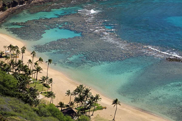 Praia Tropical Baía Hanauma Oahu Havaí — Fotografia de Stock