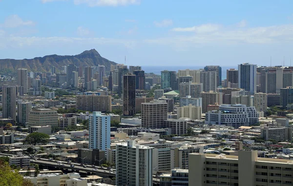 Vista Honolulu Diamond Head Oahu Havaí — Fotografia de Stock