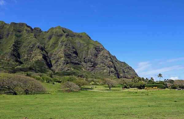 Frente Rancho Kualoa Oahu Havaí — Fotografia de Stock