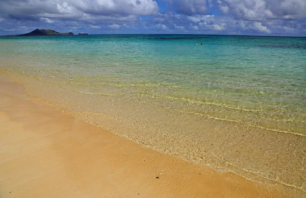 Golden Lanikai Beach Oahu Havaí — Fotografia de Stock