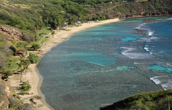 Vista Lateral Praia Hanauma Bay Oahu Havaí — Fotografia de Stock