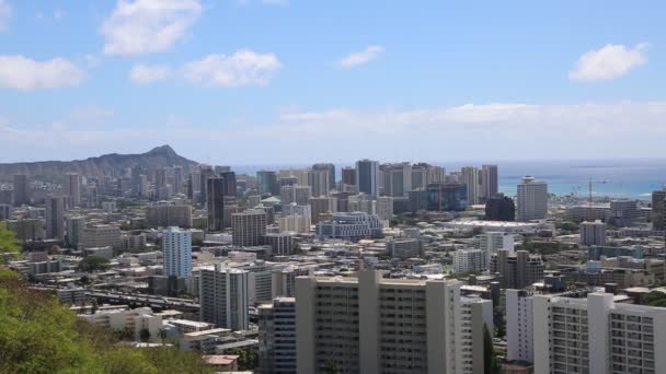 Diamond Head Waikiki Honolulu Oahu Hawaii — Stock video