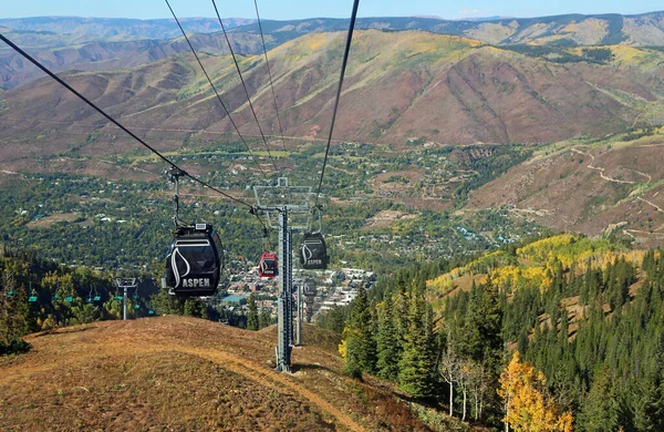 シルバークイーンゴンドラの風景 アスペン ロッキー山脈 コロラド州 — ストック写真