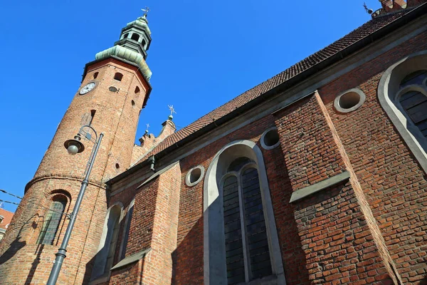 Vista Lateral Torre Iglesia Las Clarisas Bydgoszcz Polonia — Foto de Stock