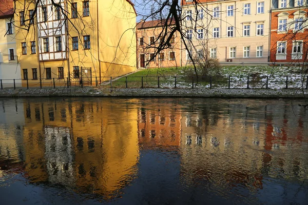Nehirdeki 19. yüzyıl konutları- Mill Adası, Bydgoszcz, Polonya