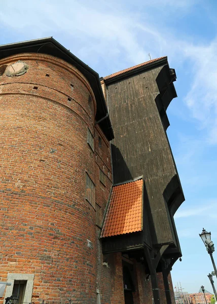 Grue Historique Verticale Gdansk Pologne — Photo