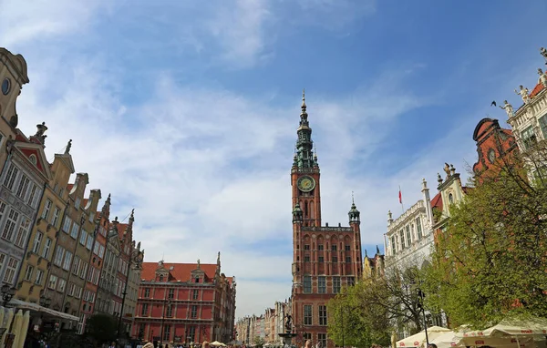 Langer Markt Von Danzig Jahrhundert Danzig Polen — Stockfoto