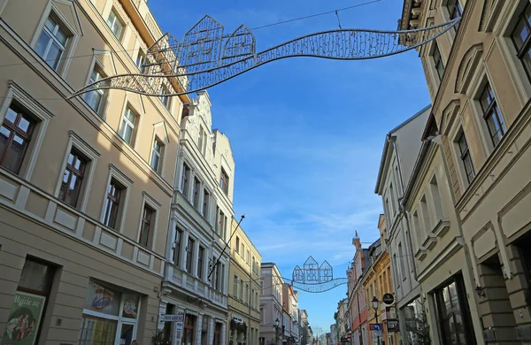 Historiska Gatan Dluga Bydgoszcz Polen — Stockfoto