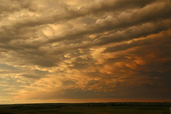 Céu Pôr Sol Dakota Sul — Fotografia de Stock