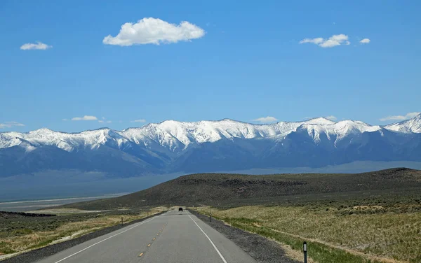 Landschap Met Toiyabe Range Eenzaamste Weg Amerika Nevada — Stockfoto