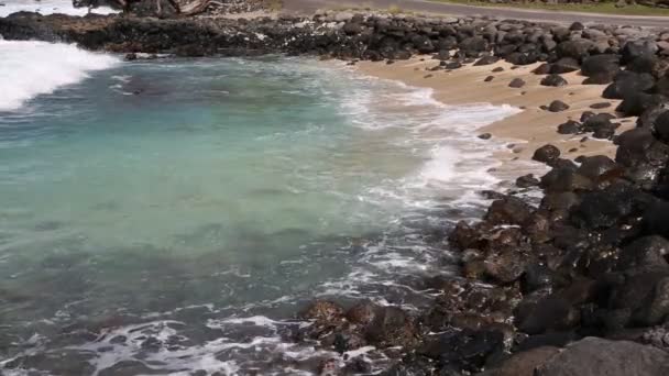 Ondas oceánicas en la Reserva Ahihi-Kinau — Vídeo de stock