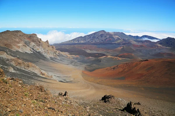 Красочный склон кратера Халеакала — стоковое фото