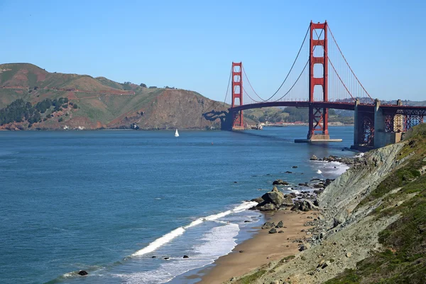 Golden Gate Bridge from Baker Beach — Stock Photo, Image