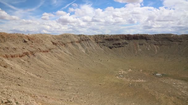 Osthang des Meteoritenkraters - arizona — Stockvideo