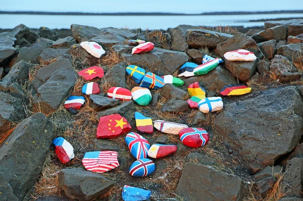 Painted rock - Akranes — Stock Photo, Image