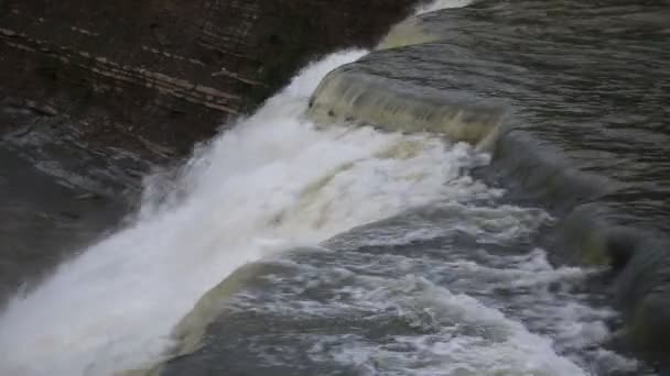 Водопады - Genesee River — стоковое видео