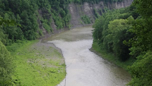 Letchworth SP - vista en Genesee River — Vídeos de Stock