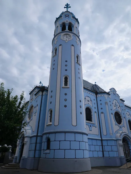 Igreja Santa Isabel Torre Vulgarmente Conhecida Como Igreja Azul Bratislava — Fotografia de Stock