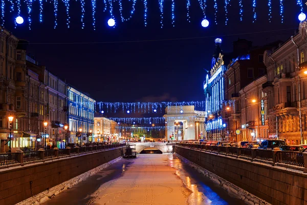 Рождественские украшения Санкт-Петербурга, Россия — стоковое фото