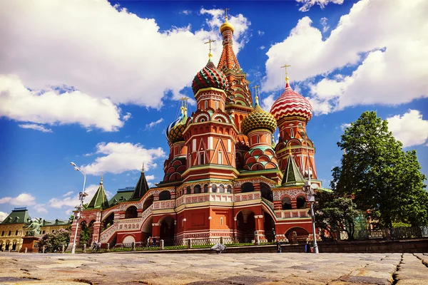 St. Catedral de Basilio en la Plaza Roja de Moscú, Rusia. —  Fotos de Stock