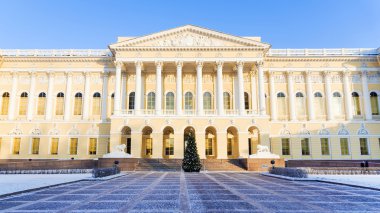 Russian Museum in St. Petersburg in the winter clipart