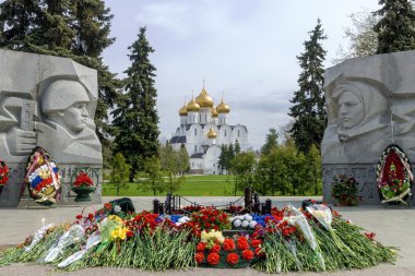 Varsayım Katedrali ve Savaş Anıtı Yaroslavl, Rusya.