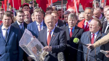 Moskova, Rusya-Nisan 12: parti lideri Kommunistov Rusya'nın 