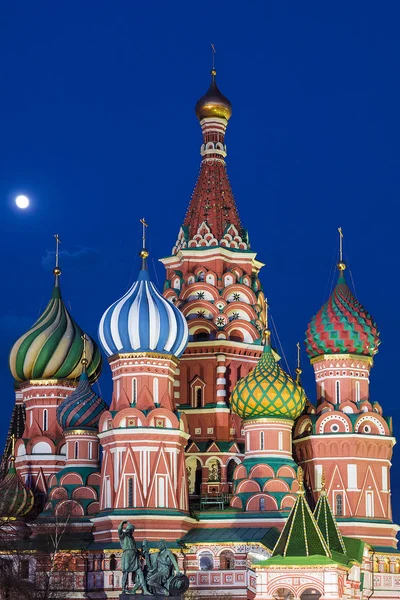 Санкт-Петербург Basil 's Cathedral night view — стоковое фото