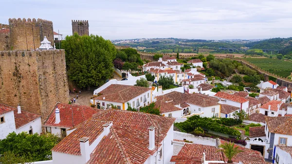 Panorama över staden Óbidos, Portugal — Stockfoto