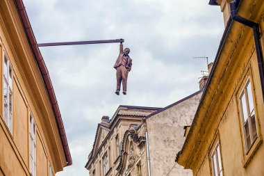 PRAGUE, CZECH REPUBLIC - MAY 19: a unique sculpture of Sigmund F clipart