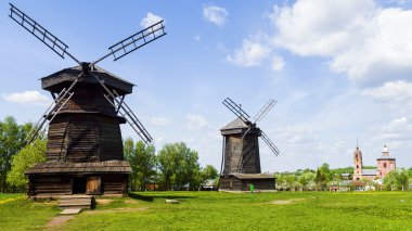 Suzdal, altın yüzük Rusya'nın ahşap Mimarlık Müzesi