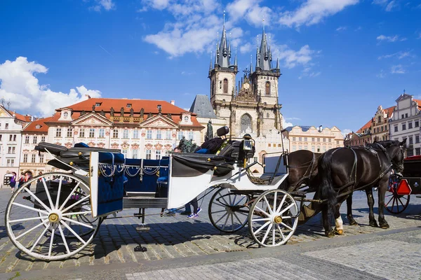 Church of Our Lady before Tyn at Old Town Square in Prague — Stock Photo, Image