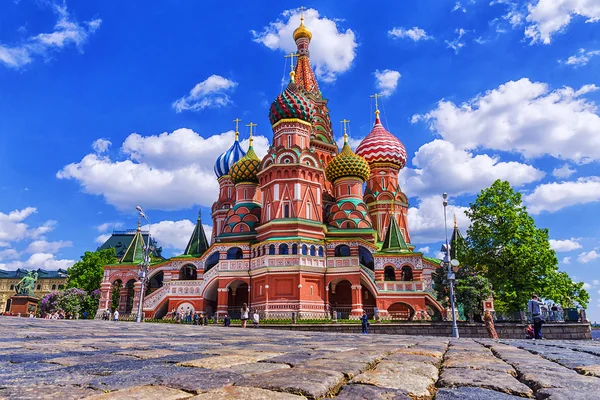 Moskova, Rusya 'daki St. Basil Katedrali — Stok fotoğraf