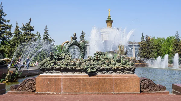 Fountain (Stone Flower) on the Exhibition Center in Moscow, Russ — Stock Photo, Image