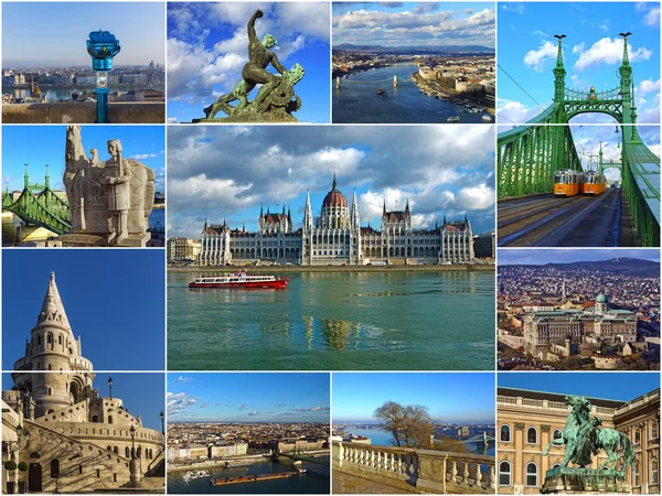 Budapest, Hongarije (collage) — Stockfoto