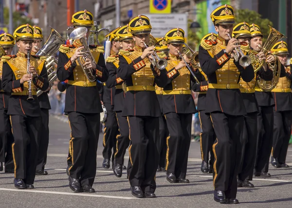 俄罗斯莫斯科 - 8月7日阅兵式军乐队在节日 " — 图库照片