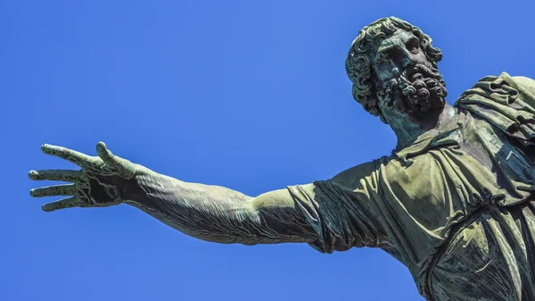 Detail van monument minin en Pozjarski in Moskou's red square, Rusland — Stockfoto