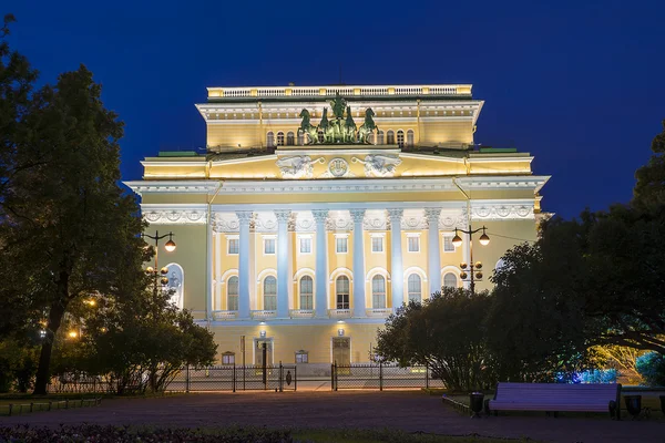 El teatro de drama académico de A.S. Pushkin Aleksandrinsky theate —  Fotos de Stock
