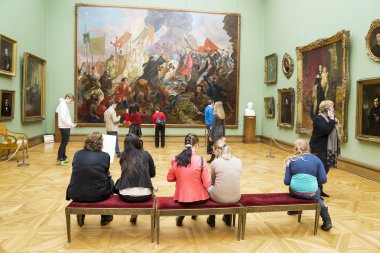 Moskova, Rusya-1 Mart: Devlet Tretyakov sanat galerisinde Mosco