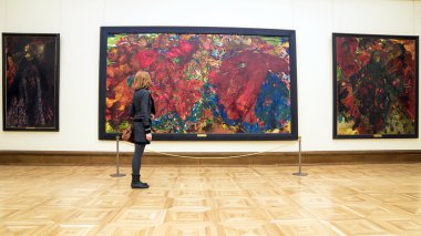 Moskova, Rusya-1 Mart: Devlet Tretyakov sanat galerisinde Mosco