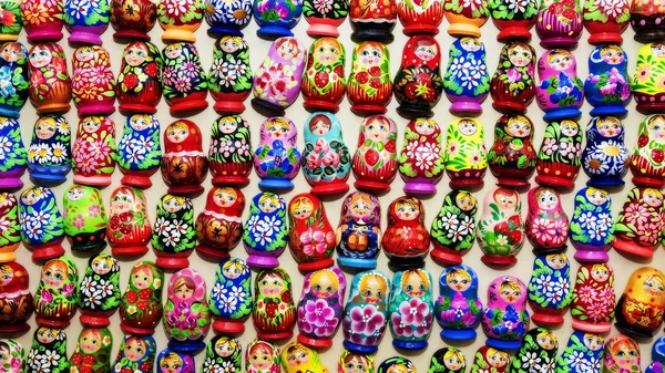 Background of Russian nesting dolls — Stock Photo, Image