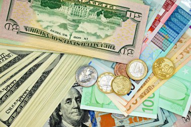 Amerikalı ve Avrupalı banknot ve madeni paralar