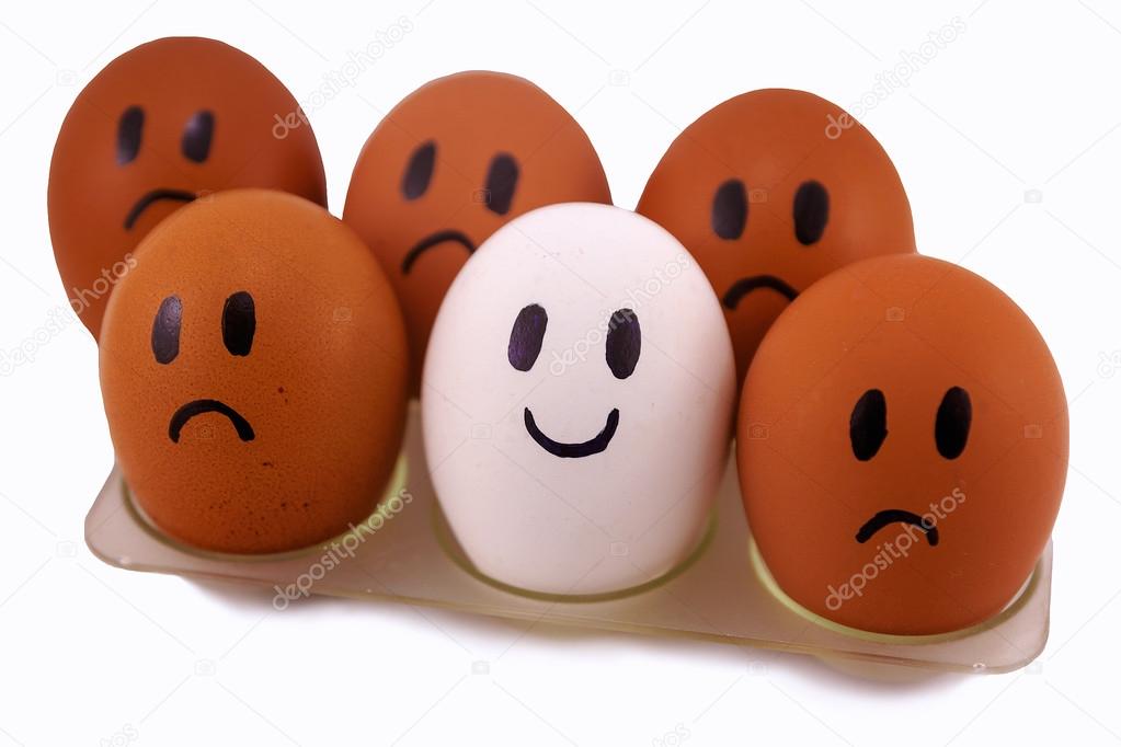 eggs with facial expressions