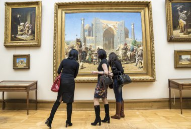 Moskova, Rusya-1 Mart: Devlet Tretyakov sanat galerisinde Mosco