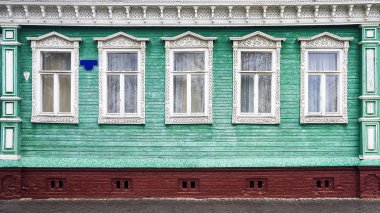 Rus oyma ahşap evler.
